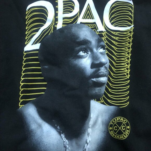 Vintage Cross Colours Tupac Shakur Hoodie Sweatshirt Men’s Small Black - Picture 2 of 5